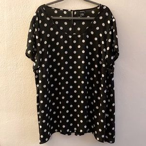 Black and white polka dot blouse
